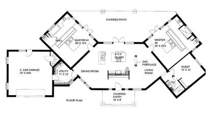 Main Floor Plan for House Plan #039-00593