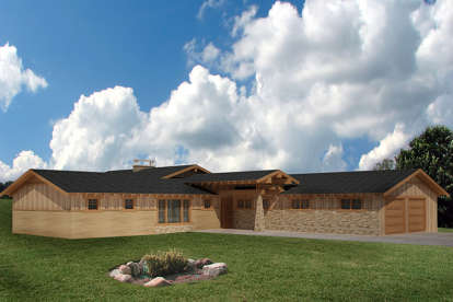 Modern House Plan #039-00594 Elevation Photo