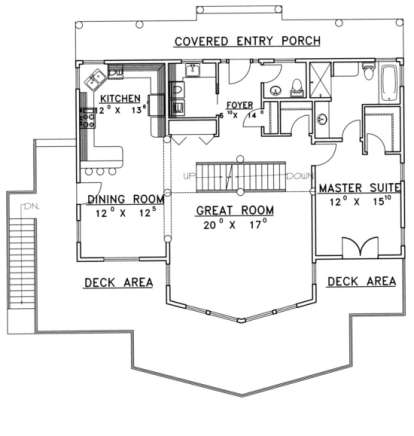 Main Floor for House Plan #039-00385