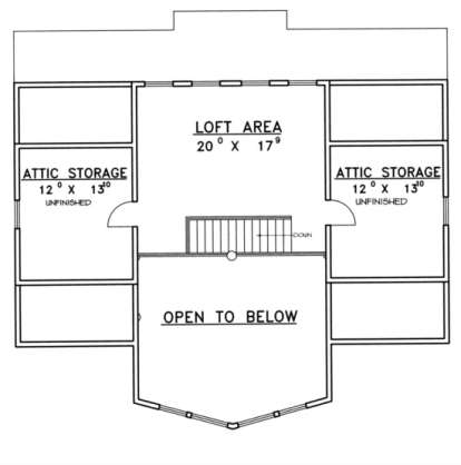 Loft Floor for House Plan #039-00385