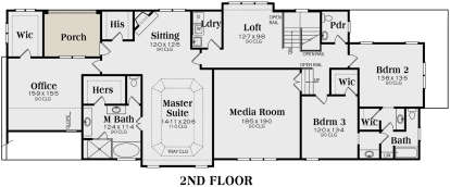 Second Floor for House Plan #009-00272