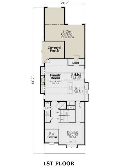 Main Floor for House Plan #009-00273