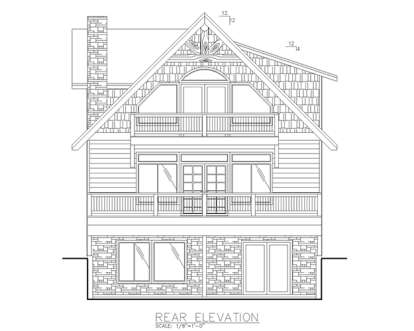 Mountain House Plan #039-00597 Elevation Photo