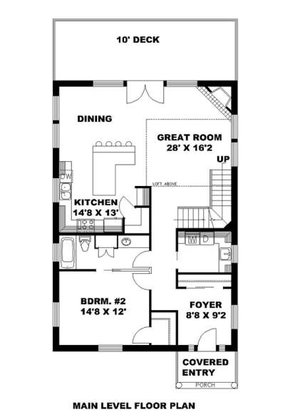 Main Floor Plan for House Plan #039-00597