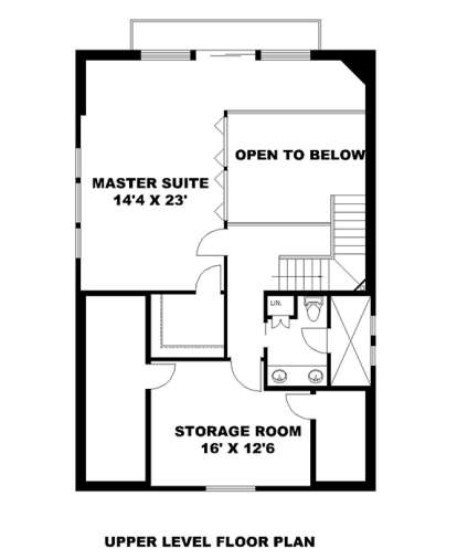 Upper Floor Plan for House Plan #039-00597