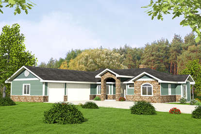 2 Bed, 2 Bath, 2176 Square Foot House Plan - #039-00599
