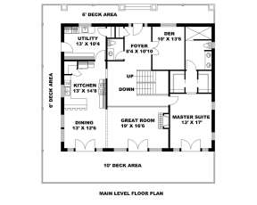 Main Floor Plan for House Plan #039-00600