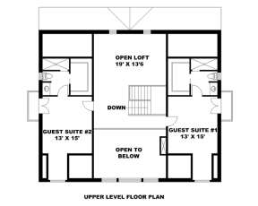 Upper Floor Plan for House Plan #039-00600