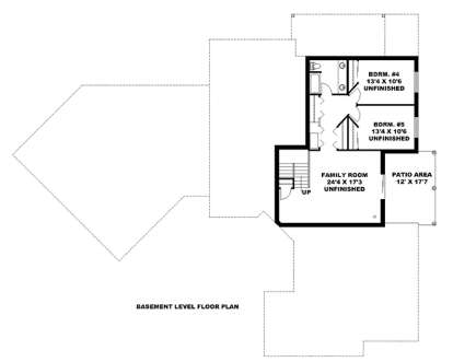 Basement Floor Plan  for House Plan #039-00601