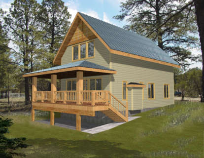 1 Bed, 1 Bath, 1140 Square Foot House Plan - #039-00386