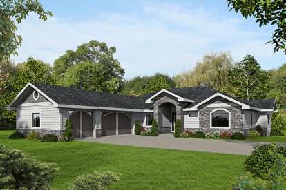 2 Bed, 2 Bath, 2176 Square Foot House Plan - #039-00603