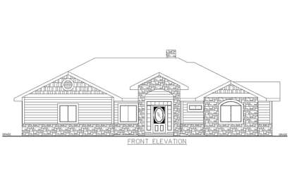 Ranch House Plan #039-00603 Elevation Photo