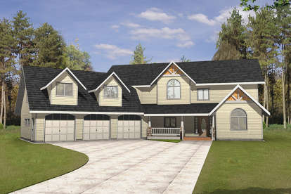 Country House Plan #039-00605 Elevation Photo