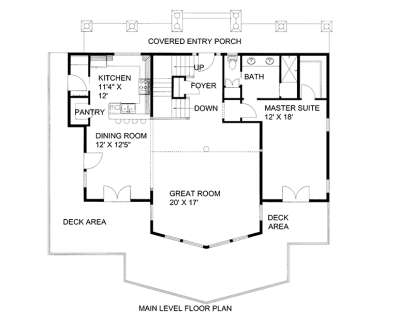 Main Floor Plan for House Plan #039-00607