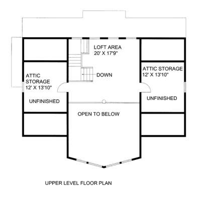 Upper Floor Plan for House Plan #039-00607