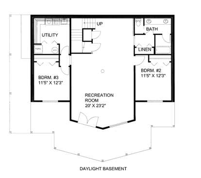 Basement Floor Plan for House Plan #039-00607