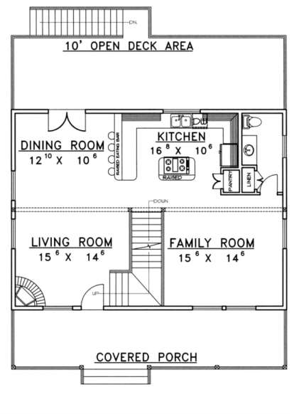 First Floor for House Plan #039-00387