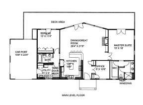 Main Floor Plan for House Plan #039-00612