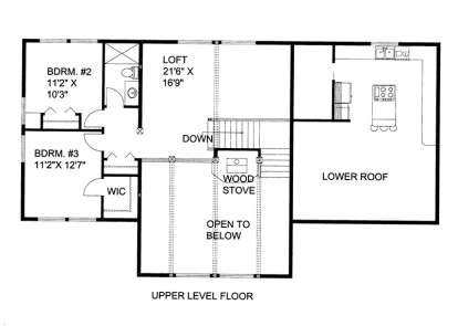 Upper Floor Plan for House Plan #039-00614