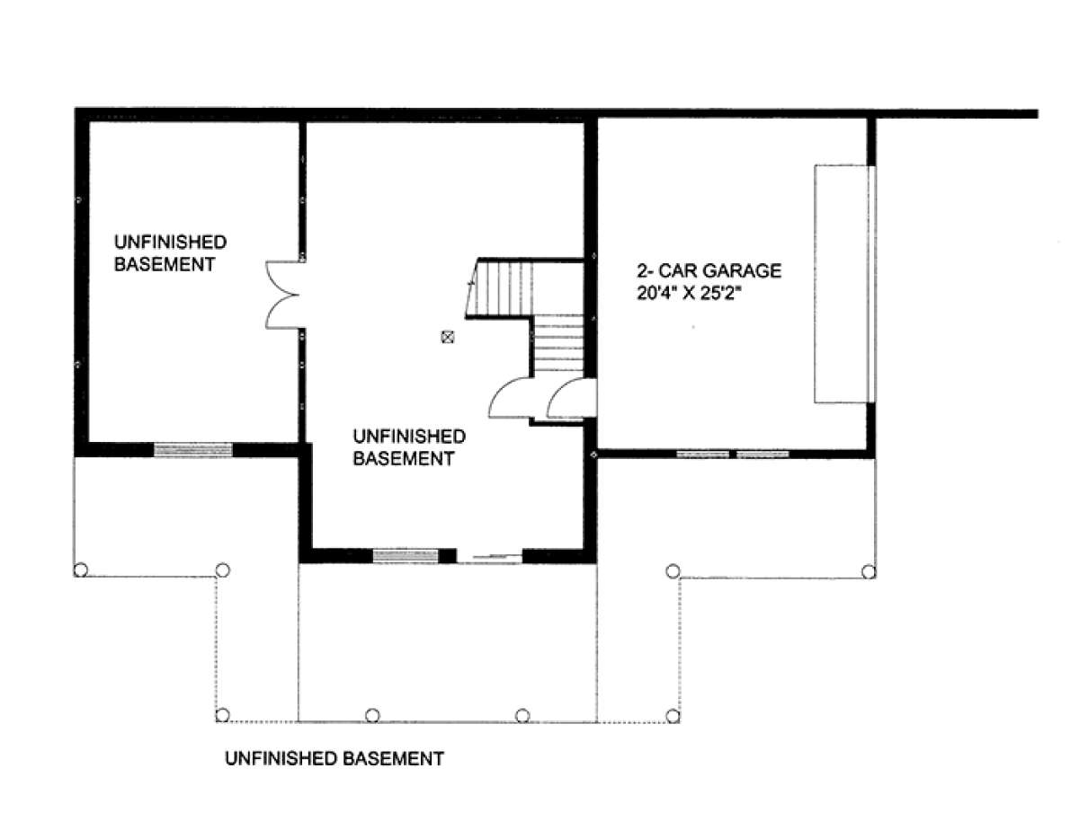 Basement Floor Plan for House Plan #039-00614