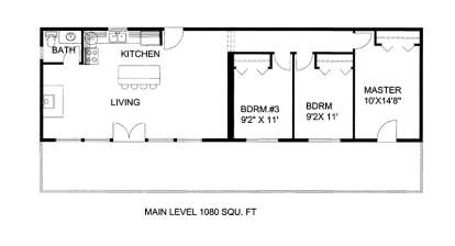 Main Floor Plan for House Plan #039-00615