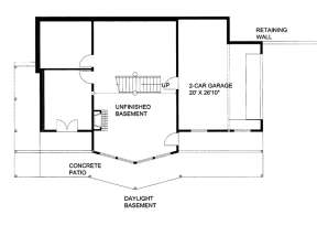 Basement Floor Plan for House Plan #039-00619