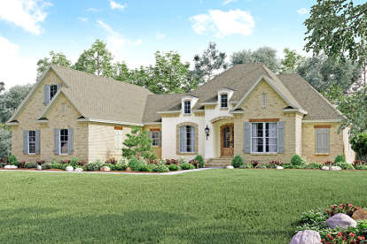 European House Plan #041-00132 Elevation Photo