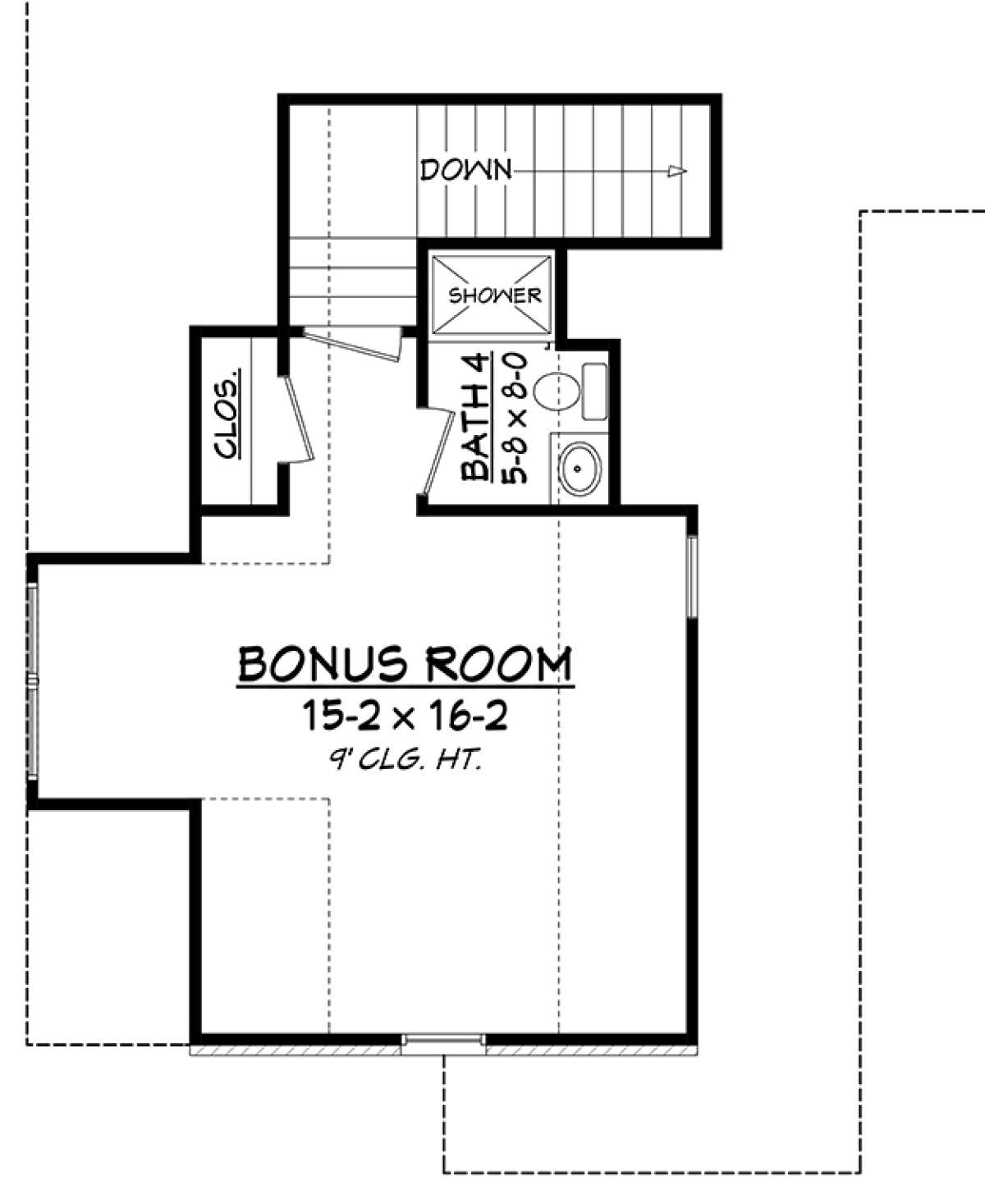 Bonus Room for House Plan #041-00132