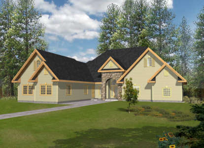 Traditional House Plan #039-00388 Elevation Photo