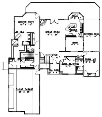 Main Floor for House Plan #039-00388