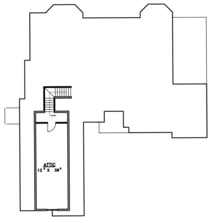 Loft/Attic Floor for House Plan #039-00388