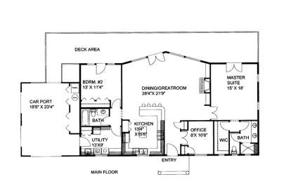 Main Floor Plan for House Plan #039-00621