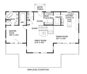 Main Floor Plan for House Plan #039-00622
