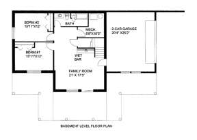 Basement Floor Plan  for House Plan #039-00622