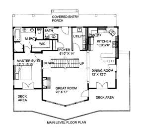 Main Floor Plan for House Plan #039-00624