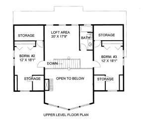 Upper Floor Plan for House Plan #039-00624
