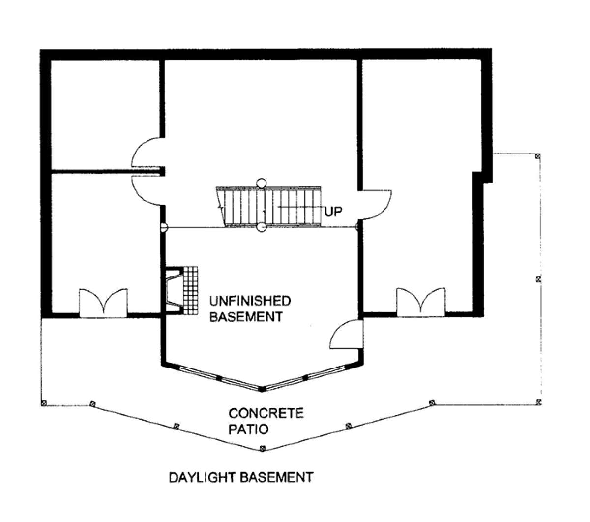Basement Floor Plan for House Plan #039-00624