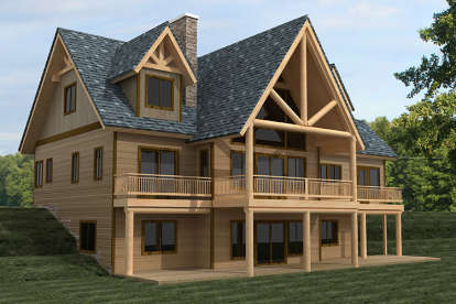 Lake Front House Plan #039-00625 Elevation Photo