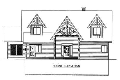 Lake Front House Plan #039-00625 Elevation Photo