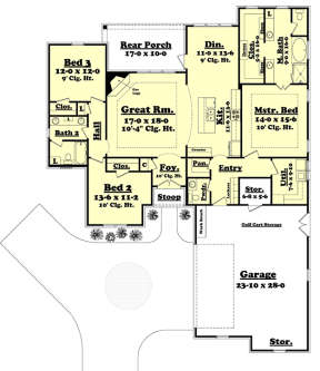 Main Floor for House Plan #041-00135