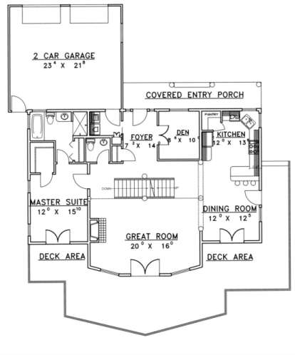 First Floor for House Plan #039-00389
