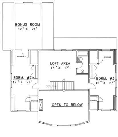Second Floor for House Plan #039-00389