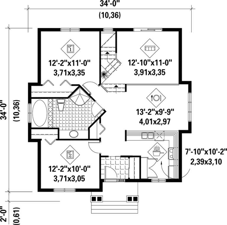 House Plan House Plan #17422 Drawing 1