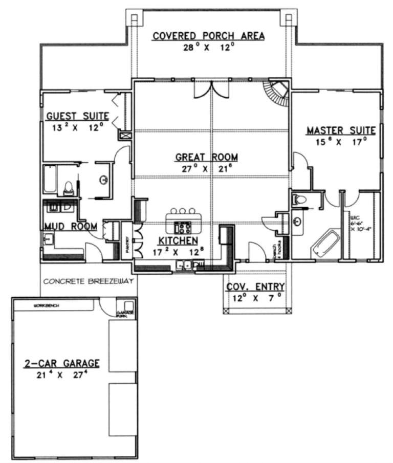 House Plan House Plan #1743 Drawing 1