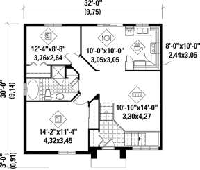 Main Floor Plan for House Plan #6146-00042