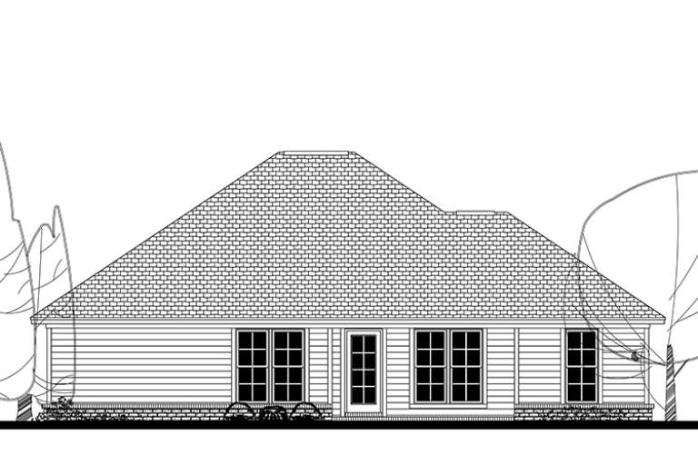 Ranch House Plan #041-00137 Elevation Photo