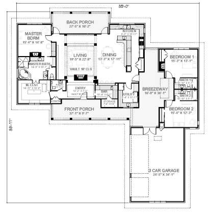 Main Floor  for House Plan #3125-00003