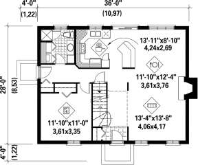 Main Floor Plan for House Plan #6146-00049
