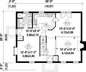 Main Floor Plan for House Plan #6146-00050