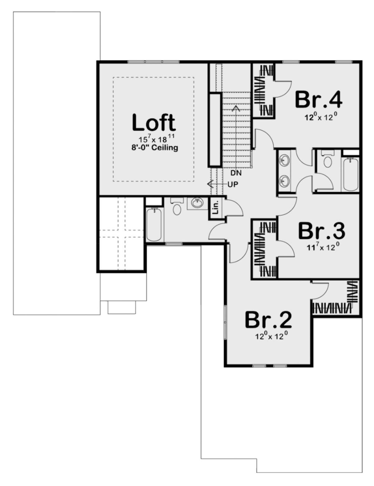 Second Floor for House Plan #963-00137
